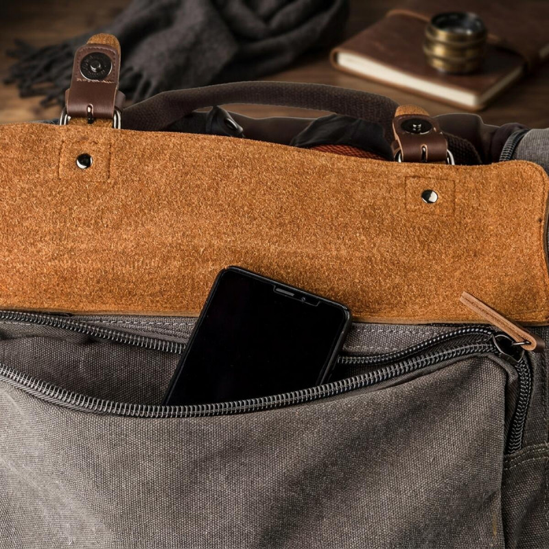 Текстильна дорожня сумка для поїздок спорту та подорожей Vintage Сіра