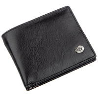 Компактный мужской кошелек с зажимом ST Leather Черный