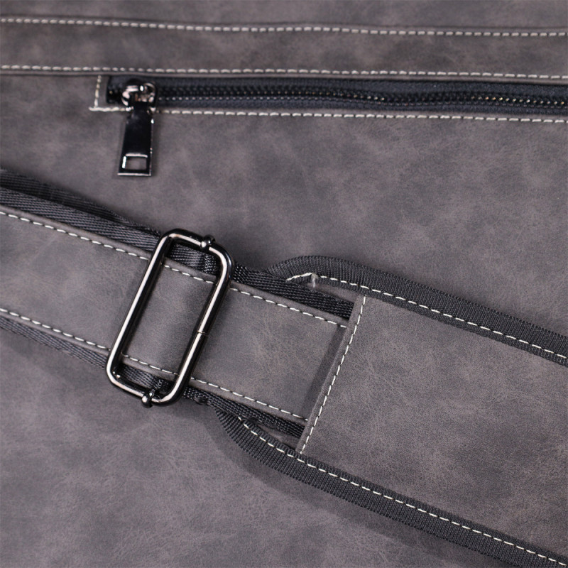 Містка чоловіча сумка зі шкірозамінника Vintage Сірий