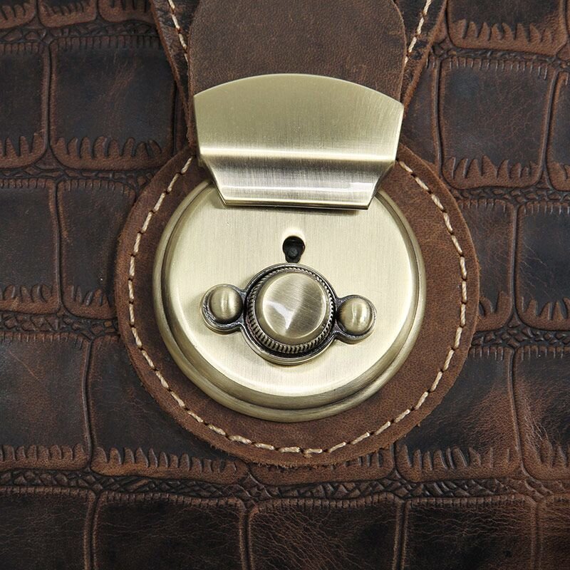 Шкіряна дорожня сумка саквояж для поїздок і відряджень та подорожей Vintage Коричнева