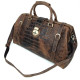 Шкіряна дорожня сумка саквояж для поїздок і відряджень та подорожей Vintage Коричнева