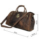 Шкіряна дорожня сумка саквояж для поїздок і відряджень та подорожей Vintage Коричнева