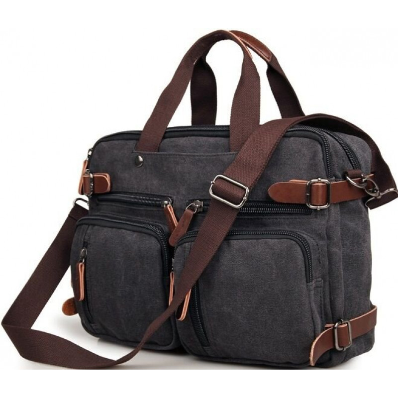 Сумка чоловіча Vintage трансформер Сіра