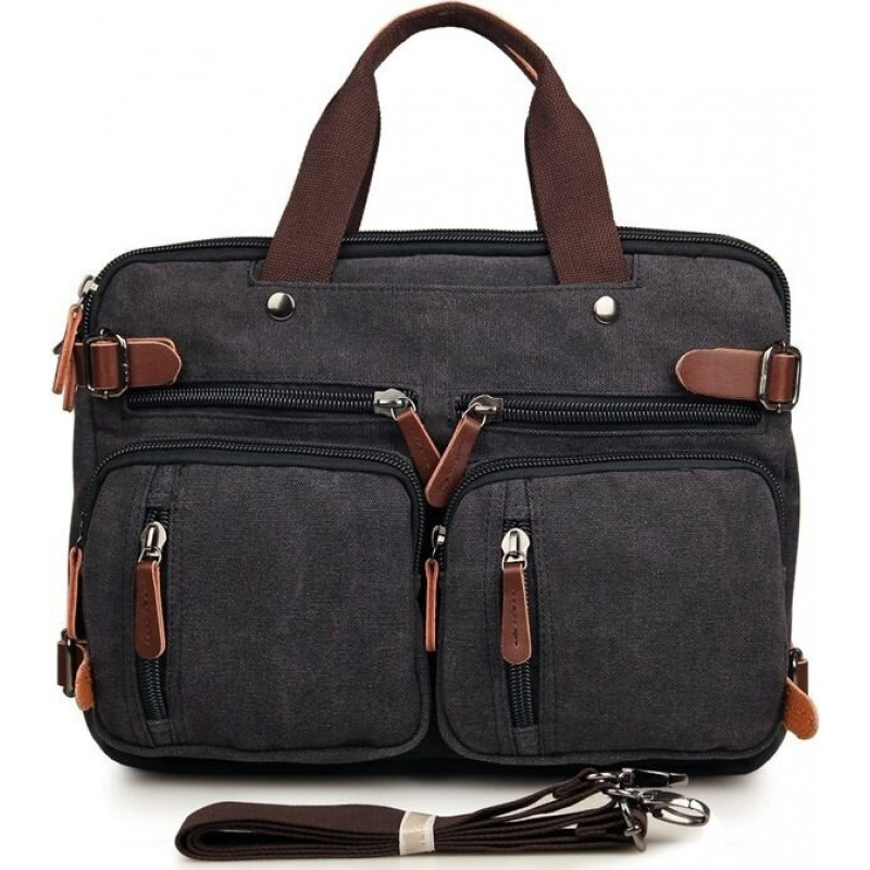 Сумка чоловіча Vintage трансформер Сіра