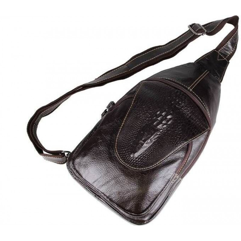 Сумка чоловіча Vintage з натуральної шкіри Коричнева