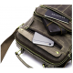Сумка мужская вертикальная кожаная Vintage Серая