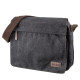 Сумка почтальонка текстильная Vintage Черная