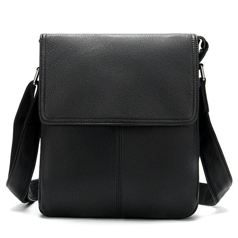 Сумка-мессенджер кожаная Vintage Черная