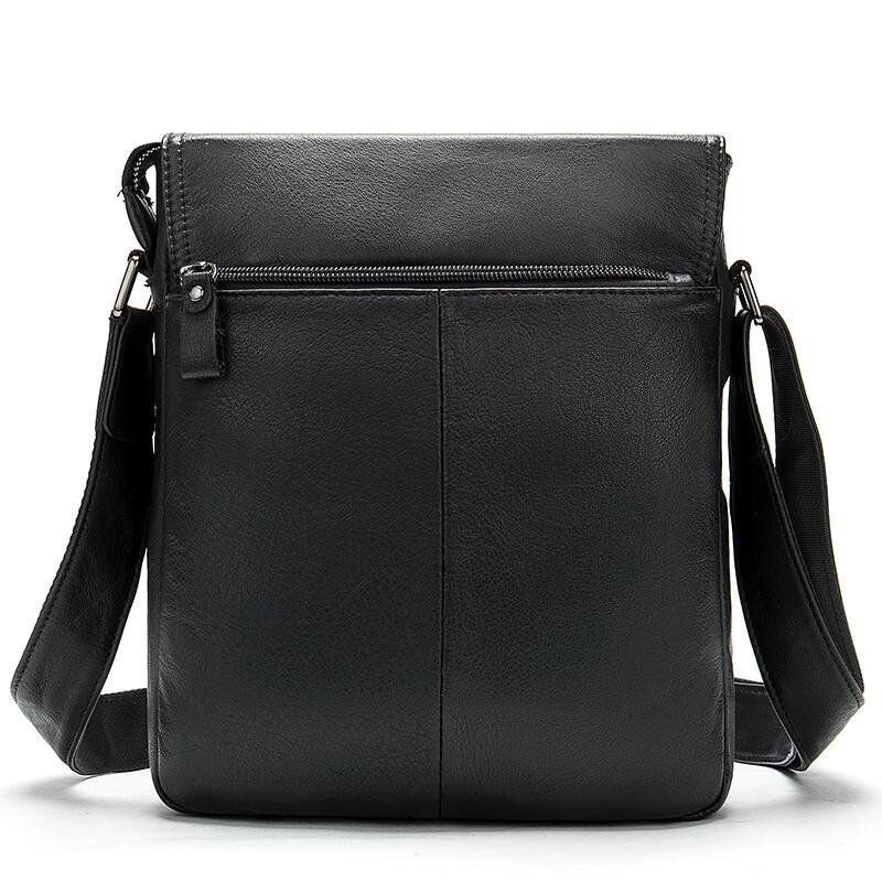 Сумка-мессенджер кожаная Vintage Черная