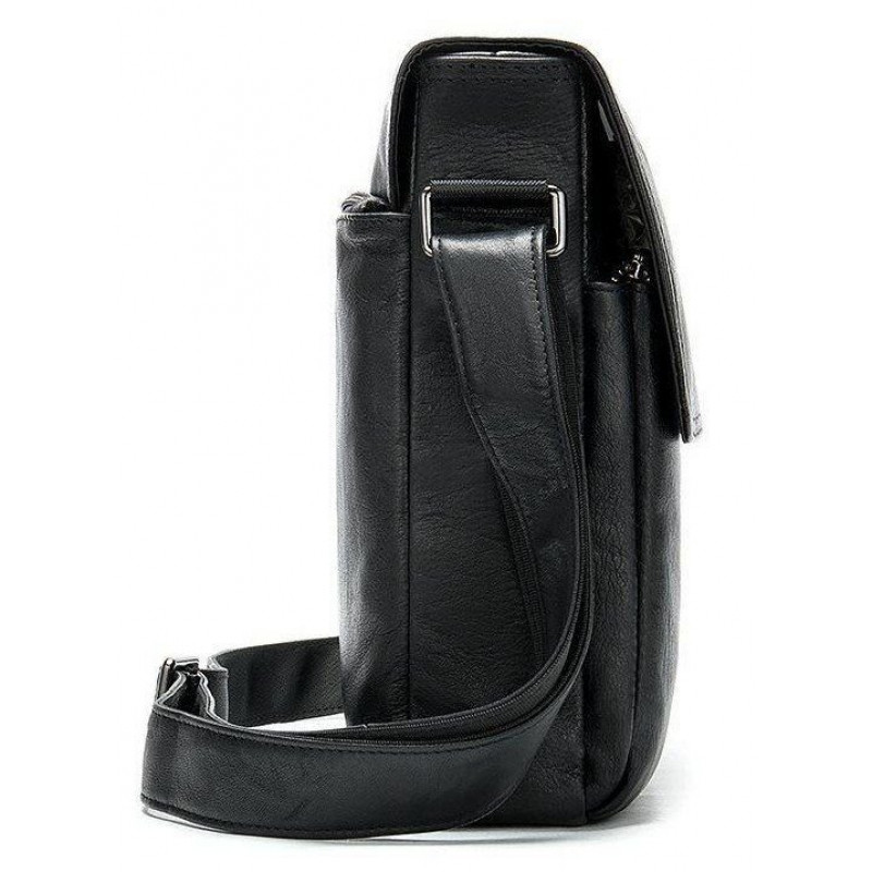 Сумка-мессенджер кожаная Vintage Черная