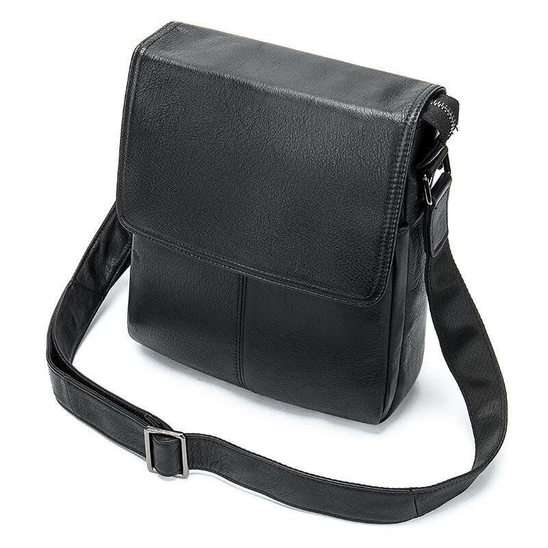 Сумка-мессенджер кожаная Vintage Черная