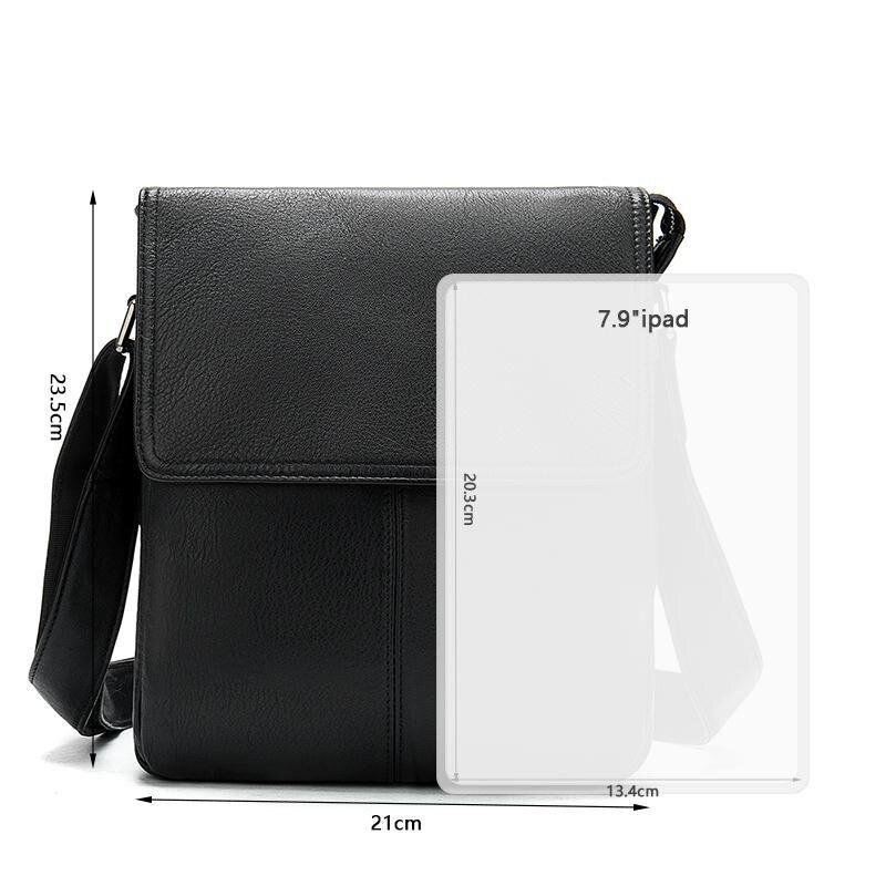 Сумка-мессенджер кожаная Vintage Черная