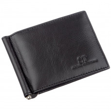 Зажим с монетницей на молнии ST Leather Черный