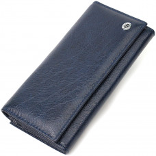 Вместительный женский кошелек из натуральной кожи ST Leather Синий