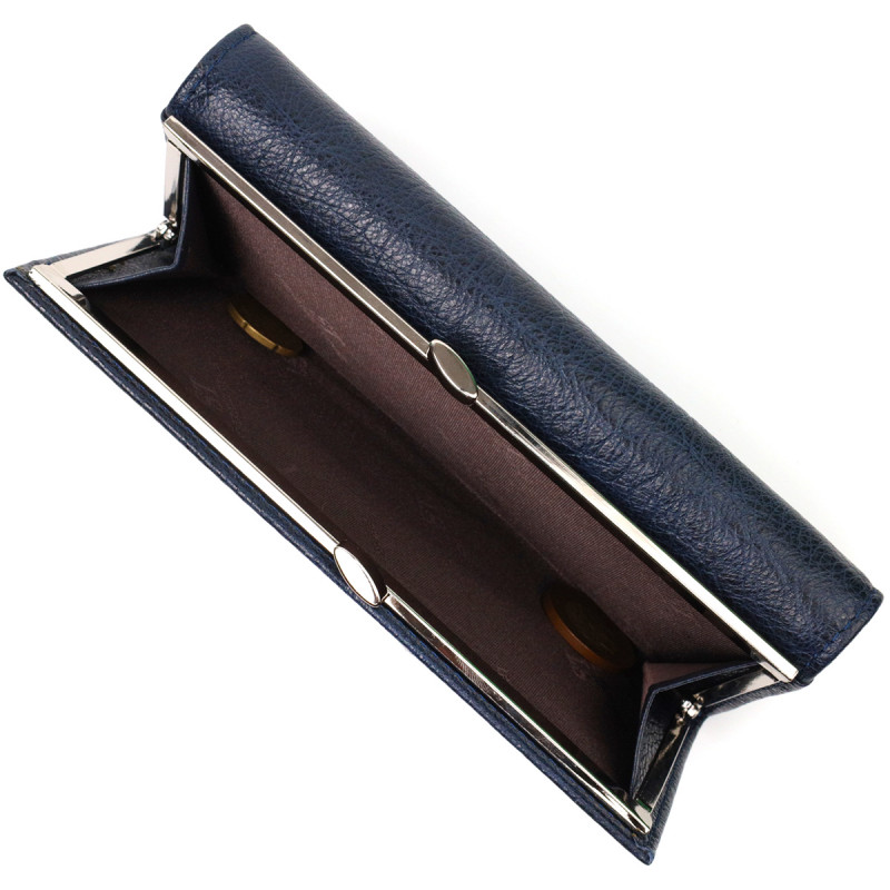 Вместительный женский кошелек из натуральной кожи ST Leather Синий