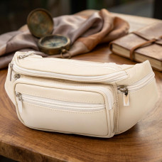 Поясна сумка бананка для міста поїздок та щоденного використання Vintage Біла