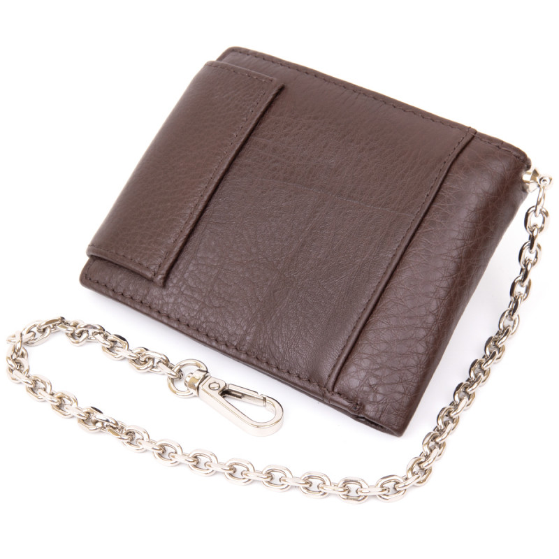 Портмоне унісекс з ланцюжком Vintage Коричневе
