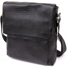 Сумка мужская классическая с клапаном флотар Vintage Черная