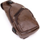 Чоловіча сумка крос боді з екошкіри для документів та міста Vintage Коричнева