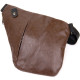 Чоловіча сумка слінг з екошкіри для документів та міста Vintage Темно Коричнева