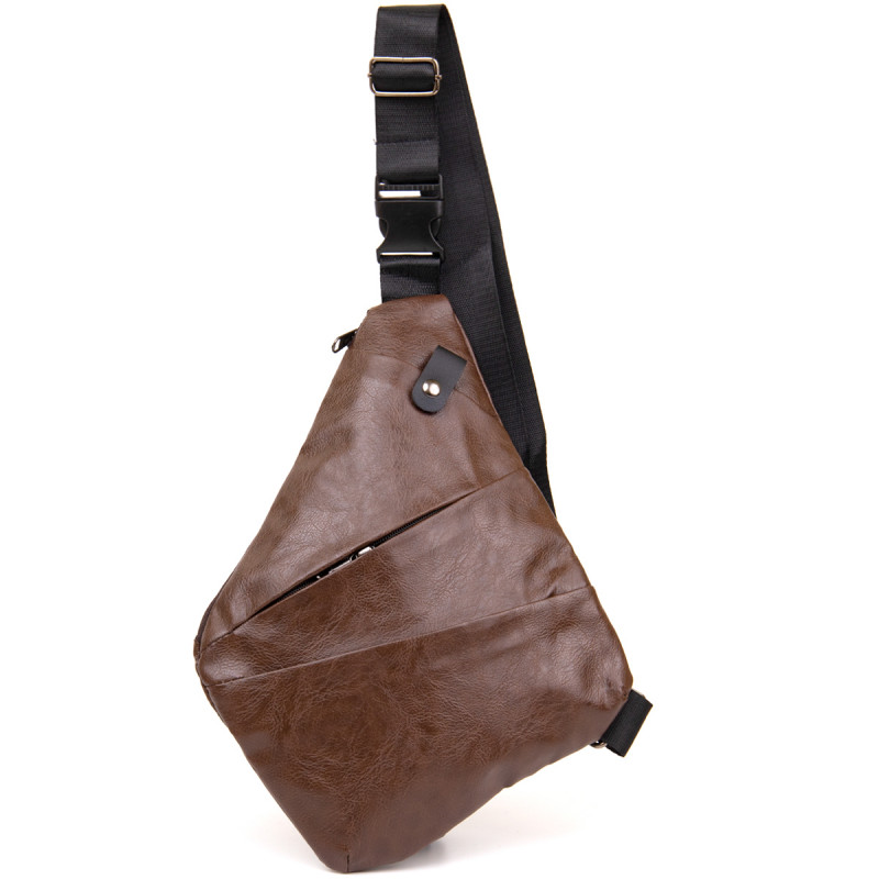 Сумка слинг кожзам Vintage Темно-коричневая
