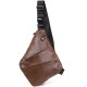Сумка слинг кожзам Vintage Темно-коричневая