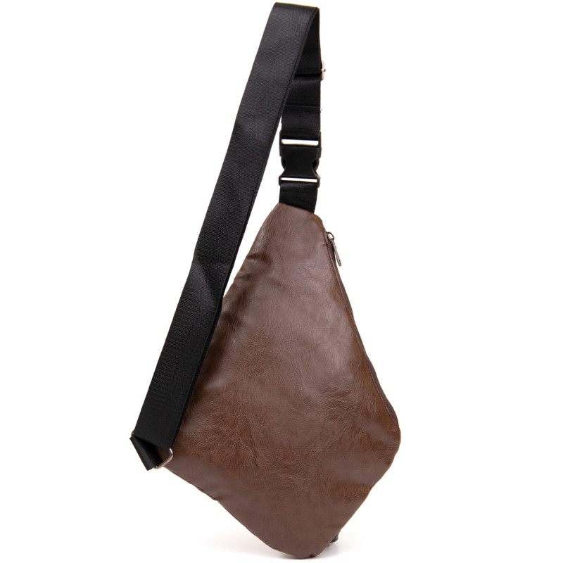 Сумка слинг кожзам Vintage Темно-коричневая