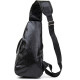 Чоловіча сумка через плече з екошкіри для документів та міста Vintage Чорна