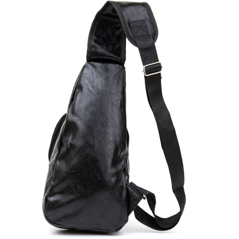 Сумка через плечо на два отделения кожзам Vintage Черная