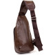 Чоловіча сумка через плече з екошкіри для документів та міста Vintage Темно Коричнева