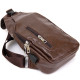 Сумка через плечо на два отделения кожзам Vintage Темно-коричневая