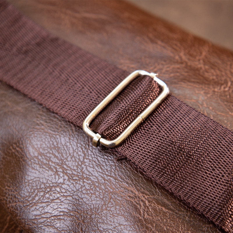 Сумка через плечо на два отделения кожзам Vintage Темно-коричневая