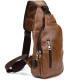 Чоловіча сумка через плече з екошкіри для документів та міста Vintage Світло Коричнева