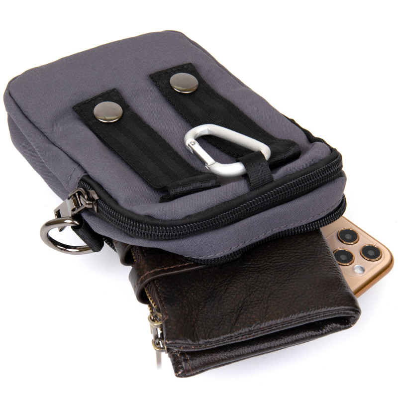 Сумка на пояс нейлон Vintage Сіра