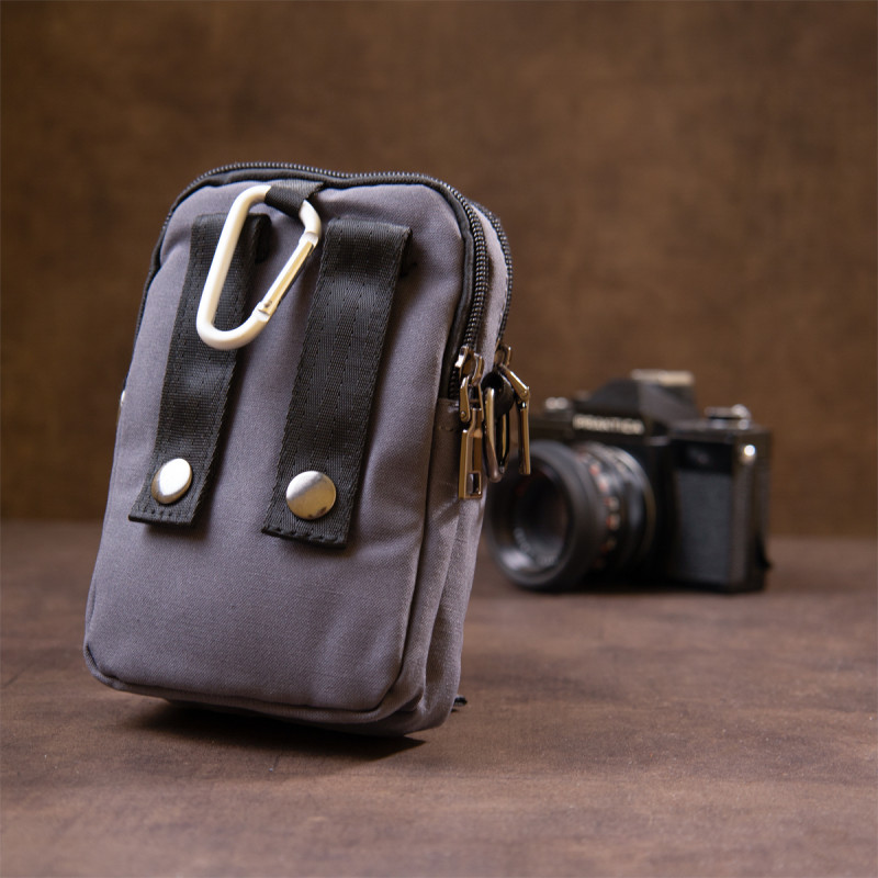 Сумка на пояс нейлон Vintage Сіра