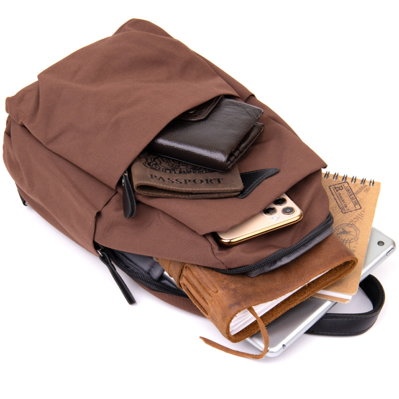 Сумка через плечо нейлон Vintage Коричневая