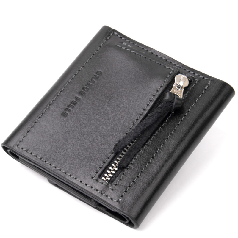 Портмоне кишенькове Grande Pelle Чорне