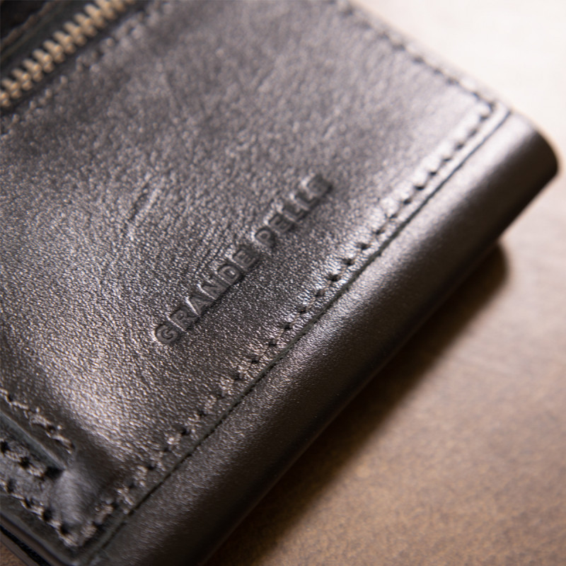 Портмоне кишенькове Grande Pelle Чорне