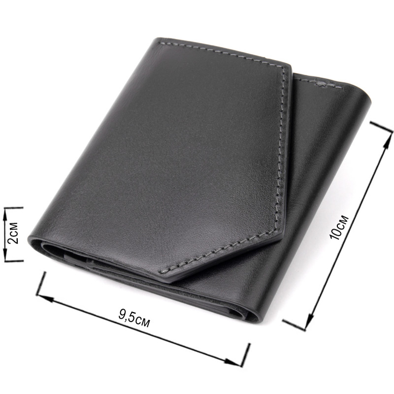 Портмоне кишенькове Grande Pelle Чорне