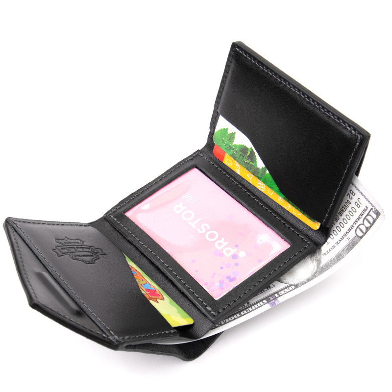 Портмоне кишенькове Grande Pelle Чорне