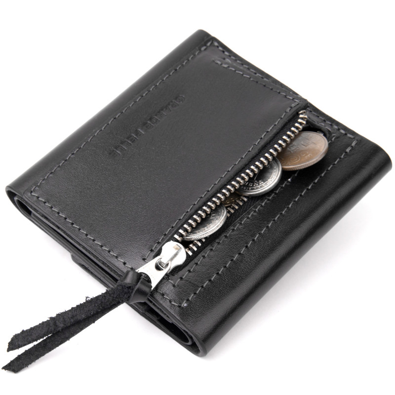 Портмоне кишенькове Grande Pelle Чорне