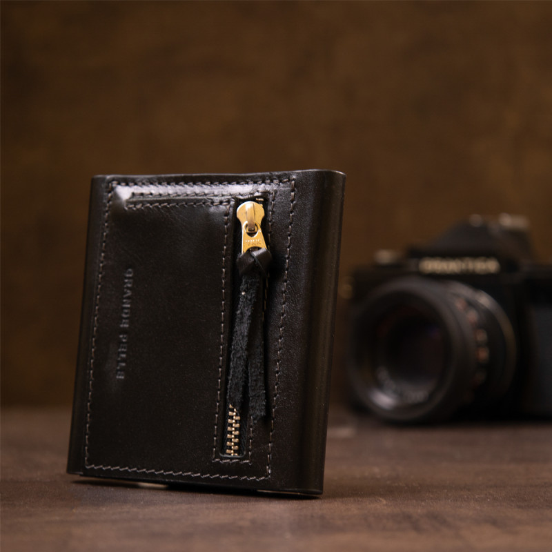 Портмоне кишенькове Grande Pelle Чорне