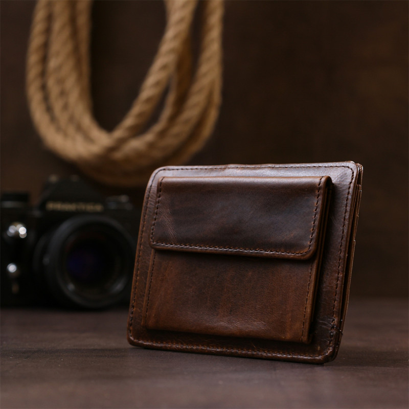 Кожаный мужской кошелек Vintage Коричневый