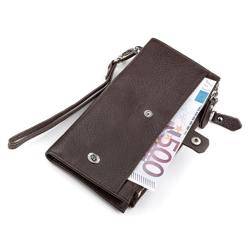 Кошелек ST Leather (ST) из натуральной кожи Коричневый