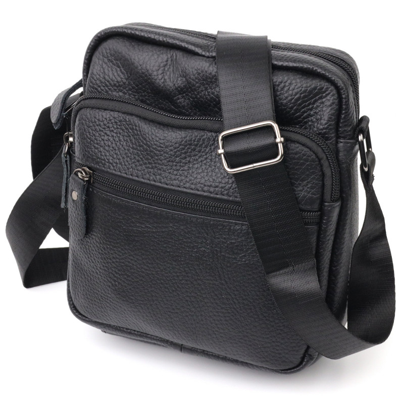 Сумка чоловіча Vintage шкіряна Чорний