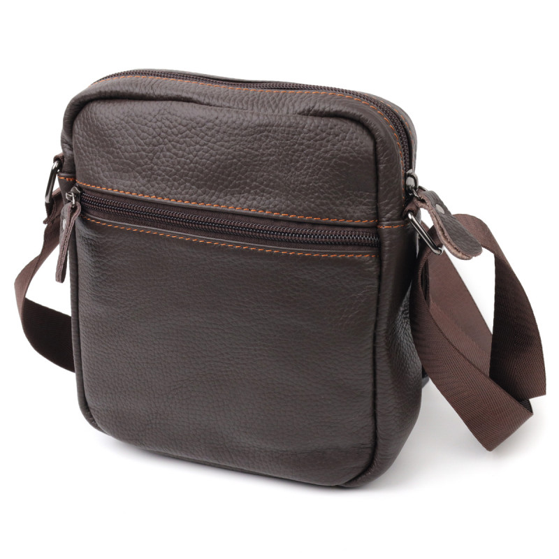 Сумка чоловіча Vintage шкіряна Коричневий