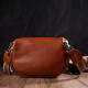 Стильная женская сумка через плечо из натуральной кожи Vintage Рыжая