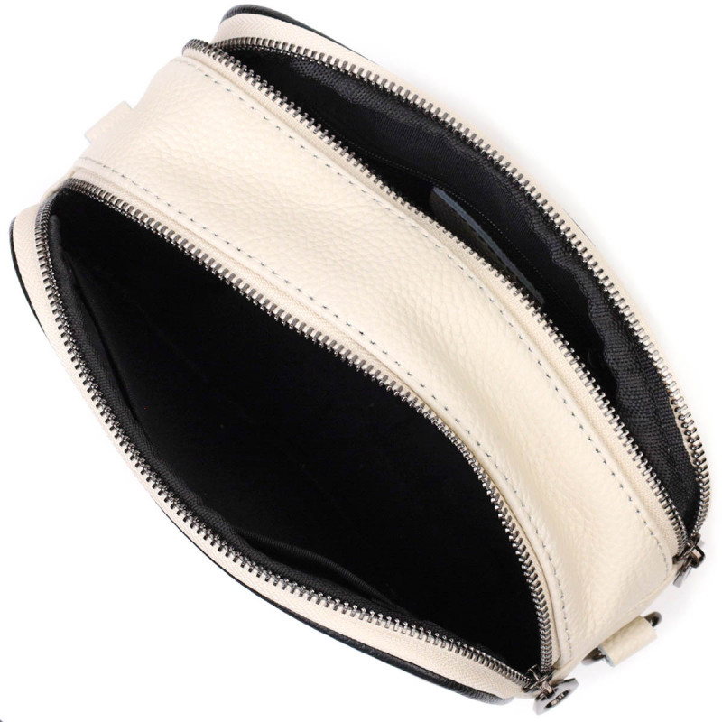 Сумка крос-боді прямокутна з натуральної шкіри Vintage Біла