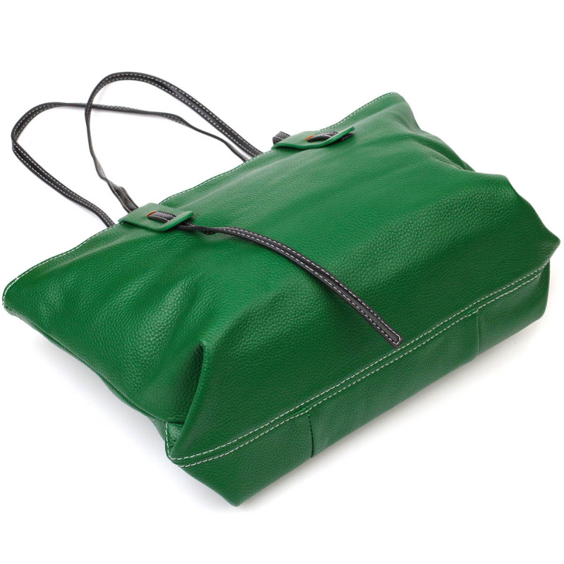 Сумка для женщин вместительная из натуральной кожи Vintage Зеленая