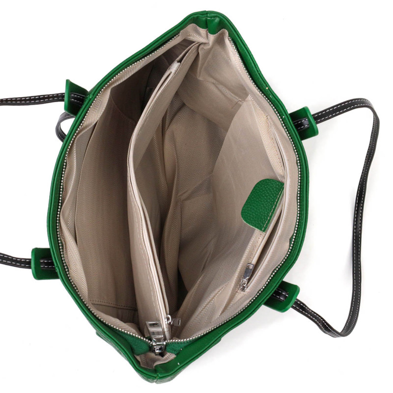 Сумка для женщин вместительная из натуральной кожи Vintage Зеленая